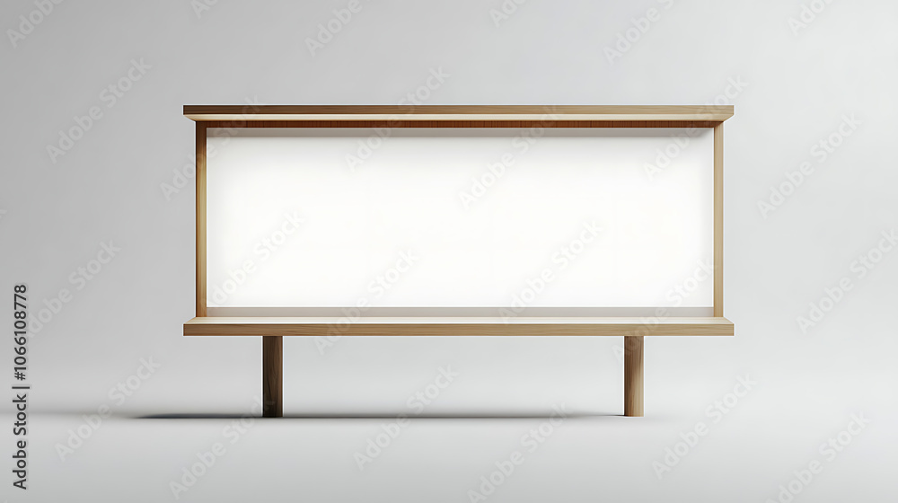 Fototapeta premium A realistic empty billboard isolated on a white background, serving as a template for large-format outdoor advertisements or media promotions