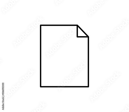 端の折れた書類のイラスト　ベクター
