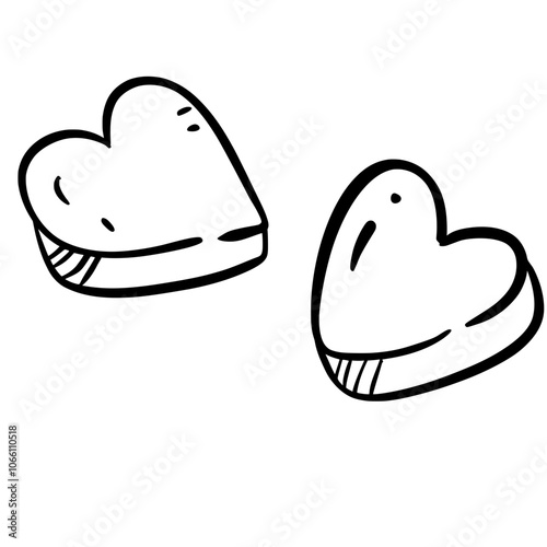 Sweets candies doodle outline