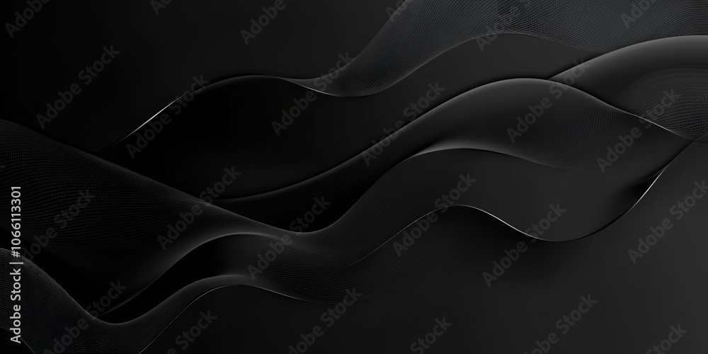 Elegant Abstract Waves in Dark Tones Elegant Abstract Waves in Dark Tones