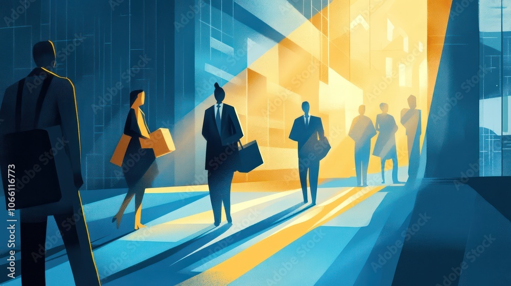 Fototapeta premium Companies investing in professional development to enhance employee performance and growth. Illustrations