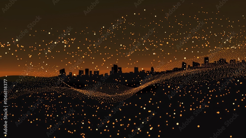 Digital background of urban interconnection technology Digital background of urban interconnection technology