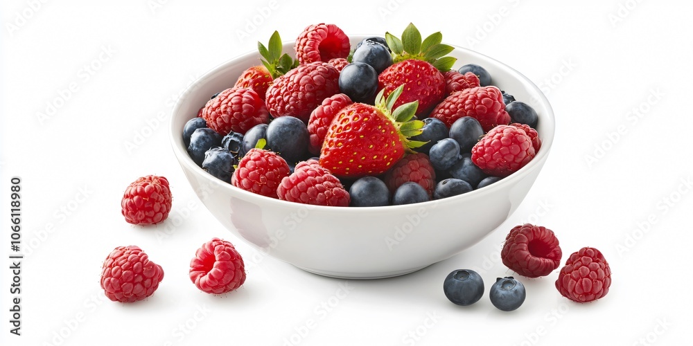 Fresh Berries in a White Bowl Fresh Berries in a White Bowl