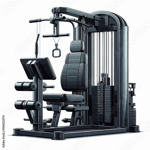 black gym machine, fitness equipment, workout clip art preview