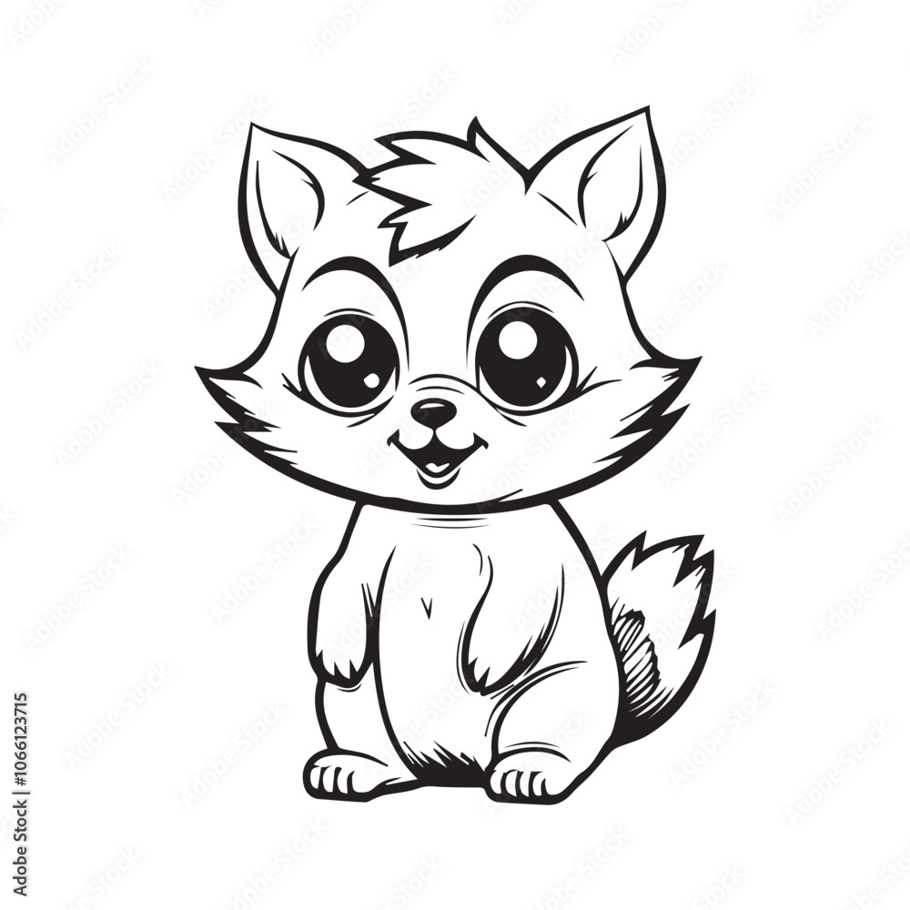 Fototapeta premium Cat Drawing vector design