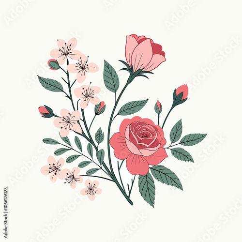 Creative Flower outline Set Design