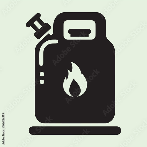 gas bottle logo vector illustration, gas bottle silhouette vector black and white