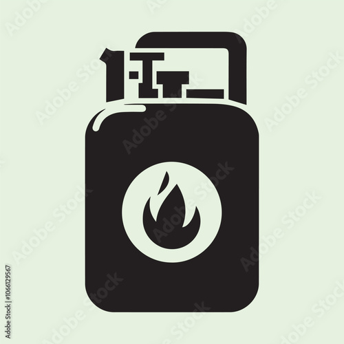 gas bottle logo vector illustration, gas bottle silhouette vector black and white