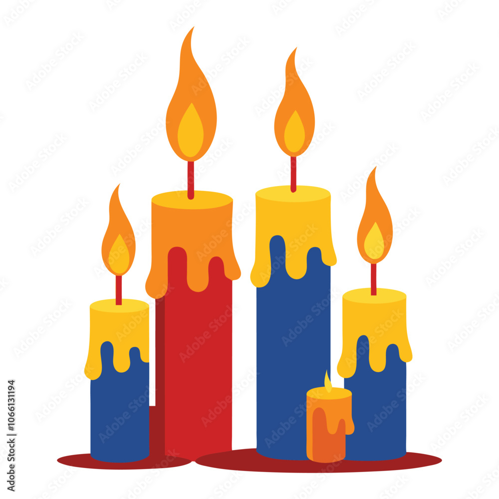 burning candle melting isolated made burning candle melting isolated made
