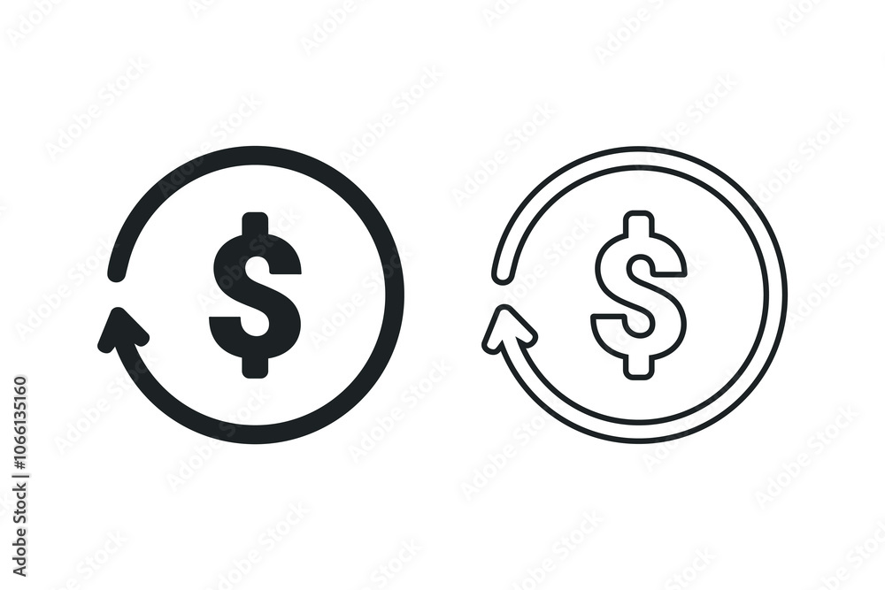 Fototapeta premium Cash back, Refund money investment. Illustration vector