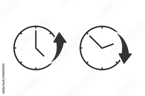 Uptime Downtime icon symbol. Vector illustration