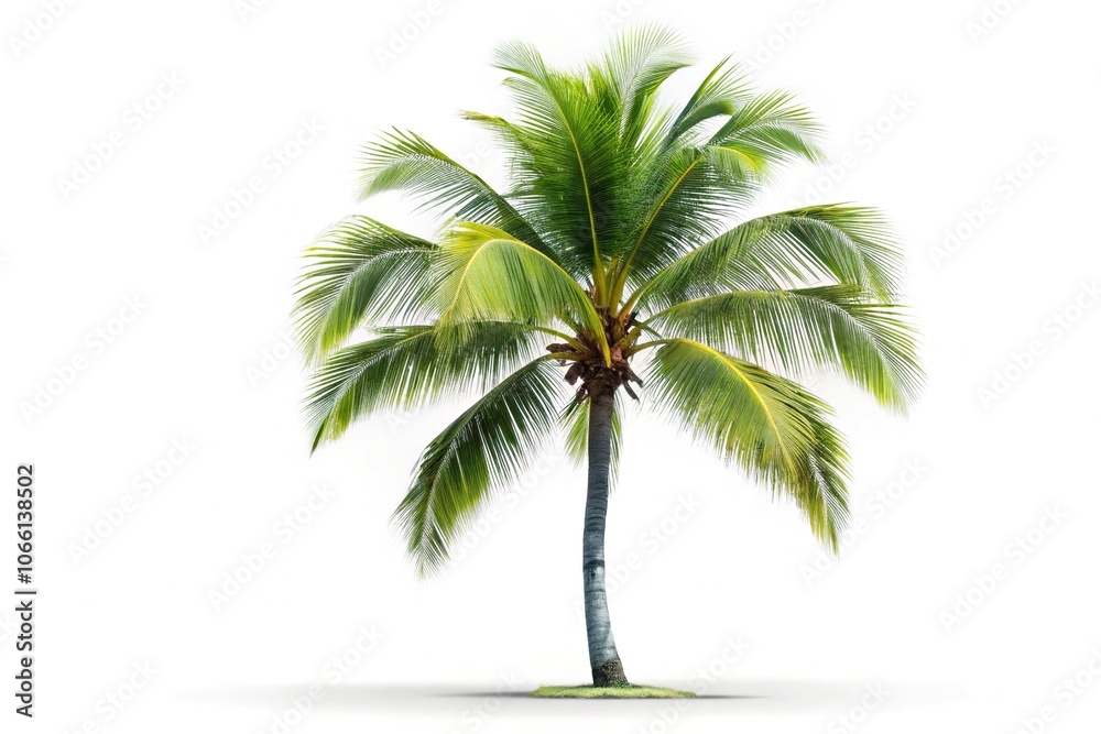 Obraz premium Coconut palm tree illustration isolated on white background