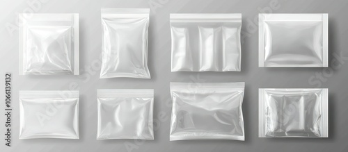 Blank Zip Lock Bags Mockup