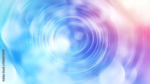 Abstract swirling pattern with blue, pink, and white colors.
