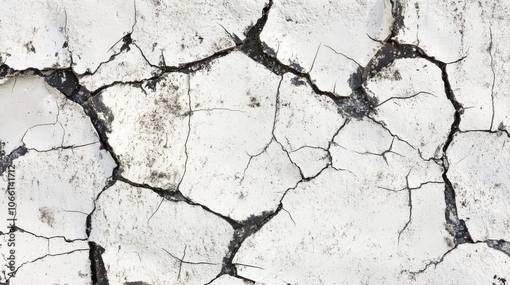 The surface of an aged white wall showcases an intricate pattern of cracks and peeling paint, embodying the passage of time in a forgotten urban environment filled with stories. The surface of an aged white wall showcases an intricate pattern of cracks and peeling paint, embodying the passage of time in a forgotten urban environment filled with stories.