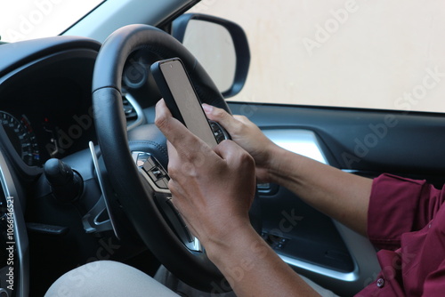 Avoid using your phone while driving a car