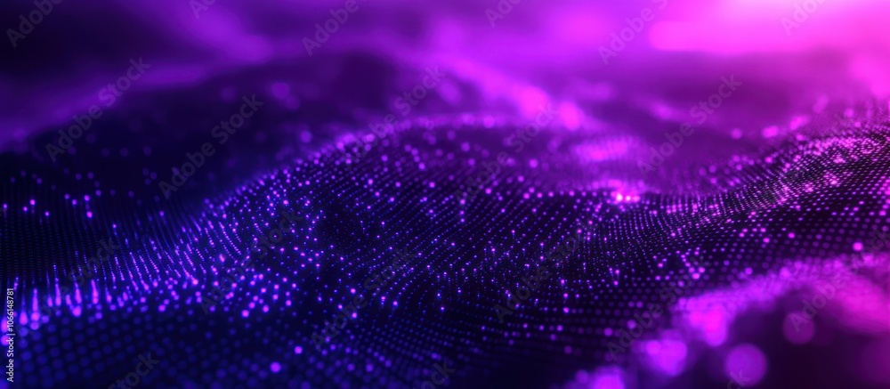 Abstract Purple and Blue Digital Landscape Abstract Purple and Blue Digital Landscape