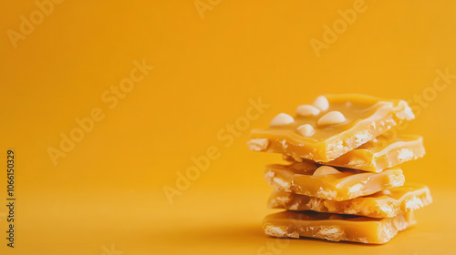 Peanut Brittle on Smooth Gradient Background photo