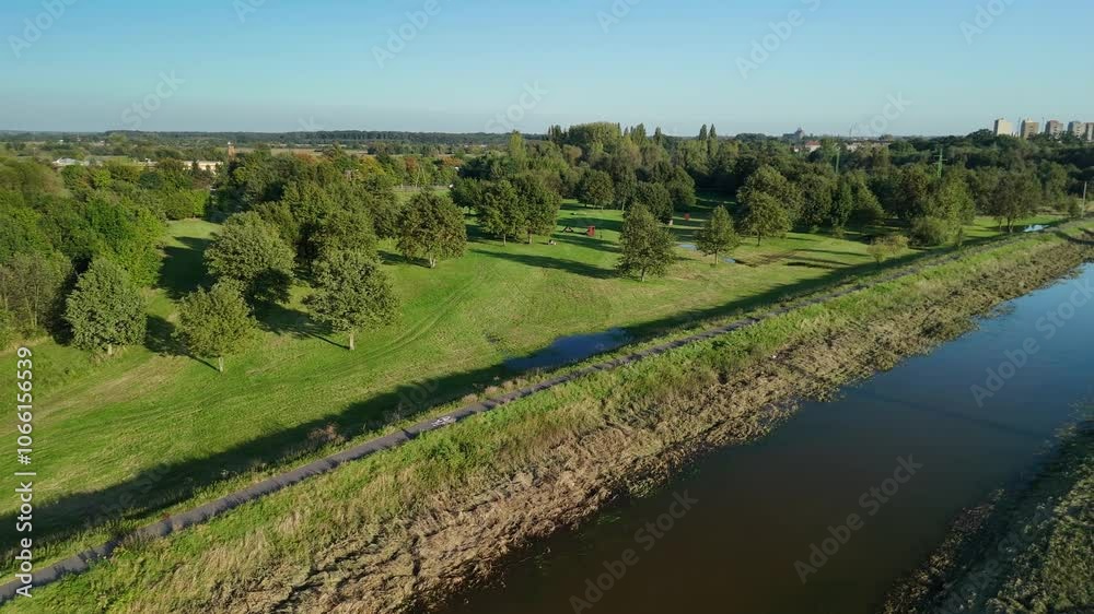 Lush Parkland with Riverside and Open Fields Lush Parkland with Riverside and Open Fields