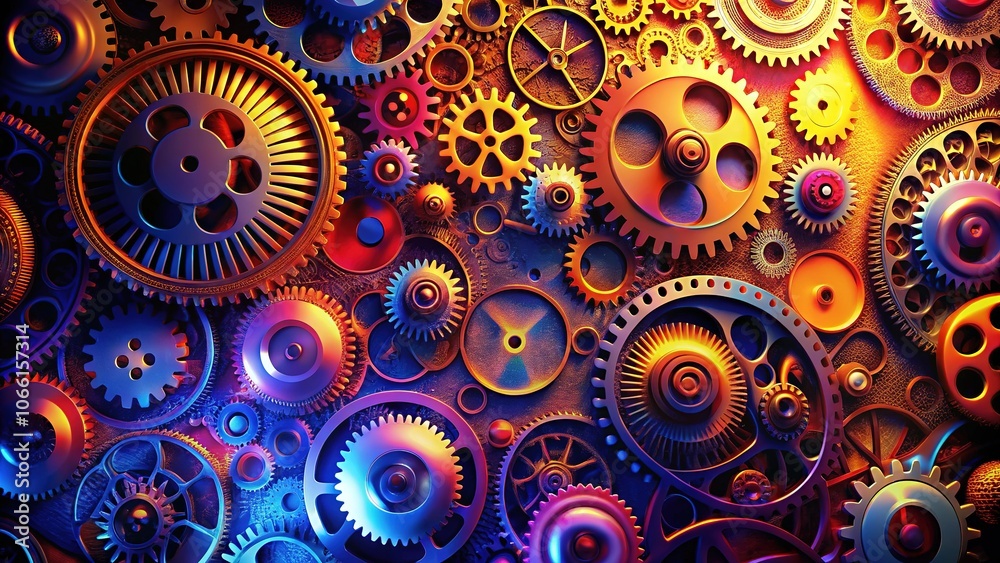 4K seamless loop featuring abstract silhouettes, gears, and circles. 4K seamless loop featuring abstract silhouettes, gears, and circles.
