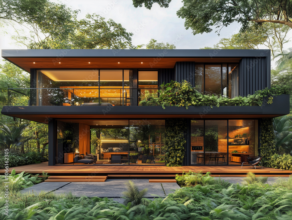 Luxury modern home with beautiful garden Luxury modern home with beautiful garden