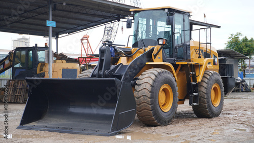 excavator on a site