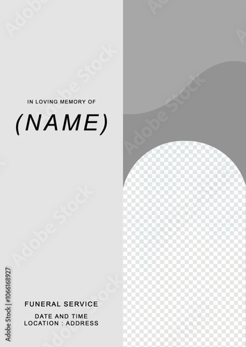 invitation to a funeral or death notice poster