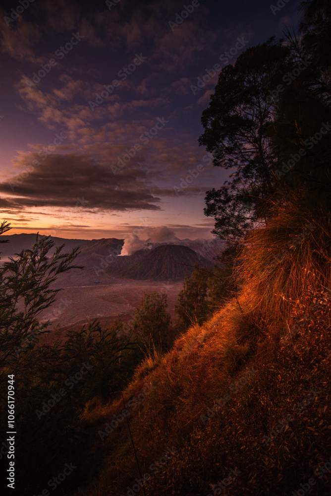 sunset in the mountains