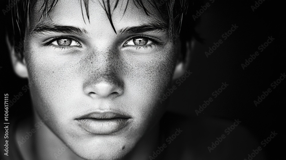 Happy Male Portrait with Soft Gradient Background Happy Male Portrait with Soft Gradient Background