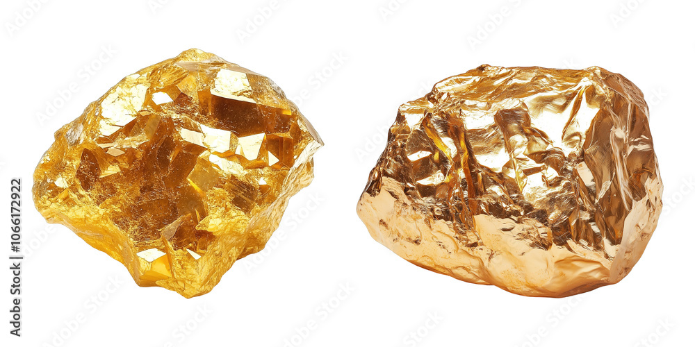 Golden stone on PNG transparent background Golden stone on PNG transparent background