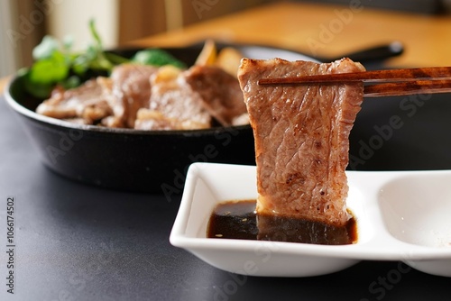カルビ　焼肉　黒毛和牛　国産牛　たれ