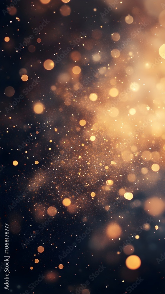 Obraz premium Warm muted colors and twinkling particles with hazy overlays creating a deep wallpaper