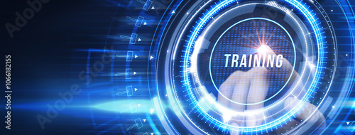 Business, Technology, Internet and network concept. Coaching mentoring education business training development E-learning concept.