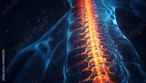 Wallpaper Mural A Detailed Digital Rendering of a Human Spine Torontodigital.ca