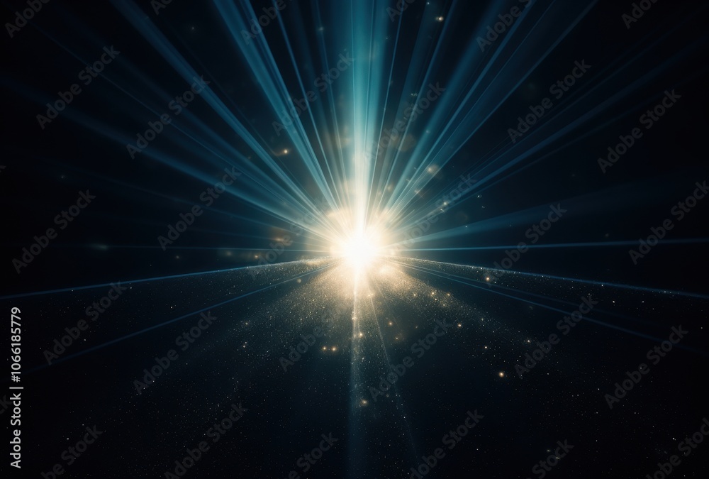 Bright Light Emitting From a Dark Blue Background Bright Light Emitting From a Dark Blue Background
