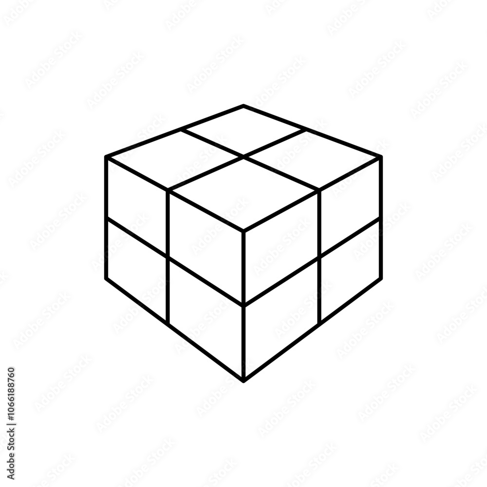 Fototapeta premium Outline Icon 3D Design