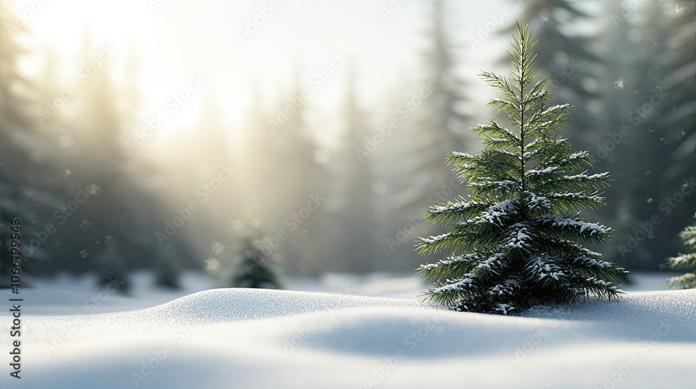 tranquil snowy forest scene featuring tall evergreen trees blanketed in snow, illuminated by soft sunlight. serene atmosphere evokes sense of peace and calm tranquil snowy forest scene featuring tall evergreen trees blanketed in snow, illuminated by soft sunlight. serene atmosphere evokes sense of peace and calm