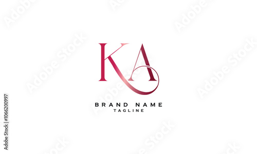 KA, AK, Abstract initial monogram letter alphabet logo design photo