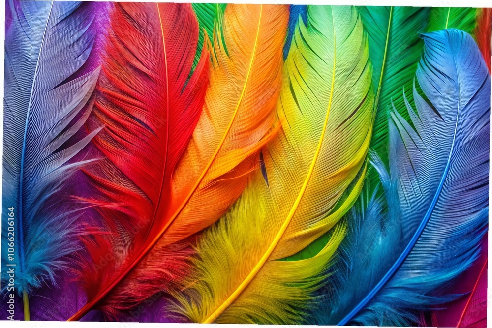 Obraz premium colorful feathers background