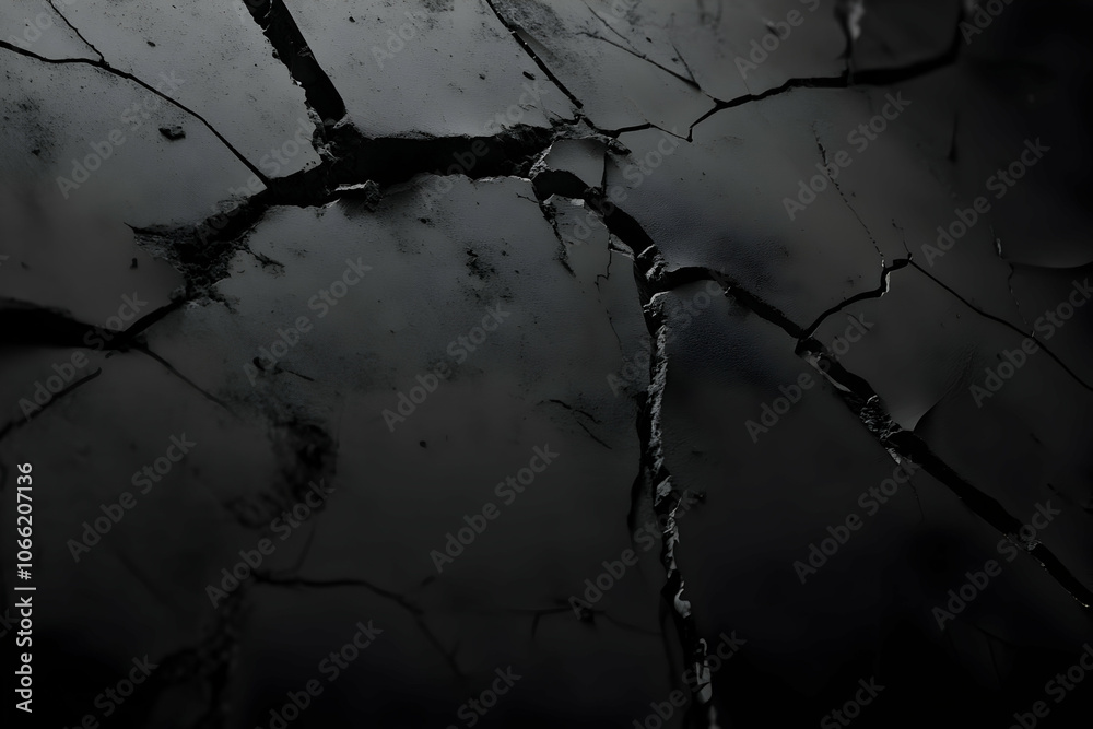 Concrete Texture Image - A close-up view of cracked, dark surface resembling dried mud or asphalt. Concrete Texture Image - A close-up view of cracked, dark surface resembling dried mud or asphalt.