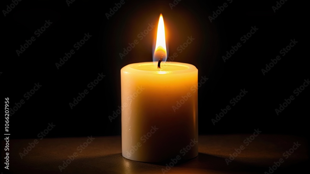 Close-up of a lit candle shining in the dark, candle, fire, flame, wax, light, glowing, dark, warmth, decoration, cozy Close-up of a lit candle shining in the dark, candle, fire, flame, wax, light, glowing, dark, warmth, decoration, cozy