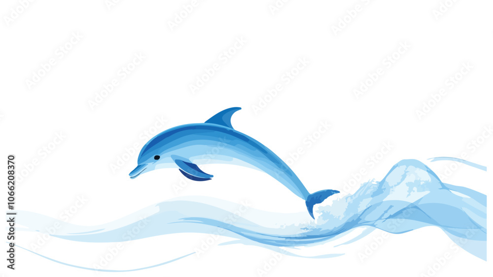 Fototapeta premium dolphin in the water, eps file