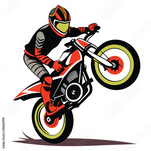 a biker doing freestyle tricks on his motorcycle