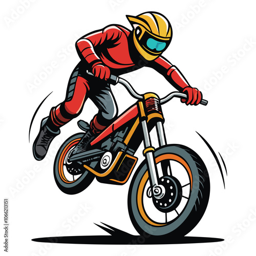 a biker doing freestyle tricks on his motorcycle