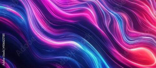 Abstract Neon Swirls