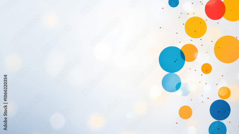 Colorful abstract circles and dots on soft background create vibrant design. Ideal for modern graphics and digital art Colorful abstract circles and dots on soft background create vibrant design. Ideal for modern graphics and digital art