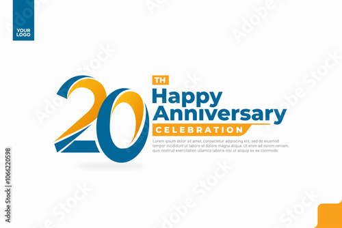 Number 20 logo icon design, 20th birthday logo number, anniversary 20