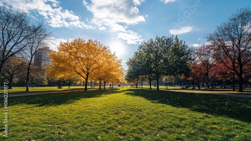 Autumnal Park Pathway