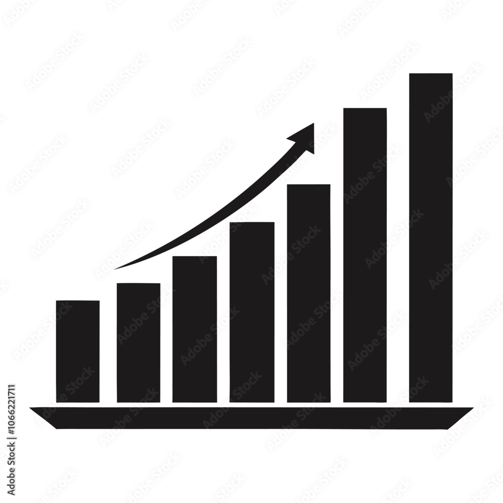 a finance graph icon logo silhouette vector a finance graph icon logo silhouette vector