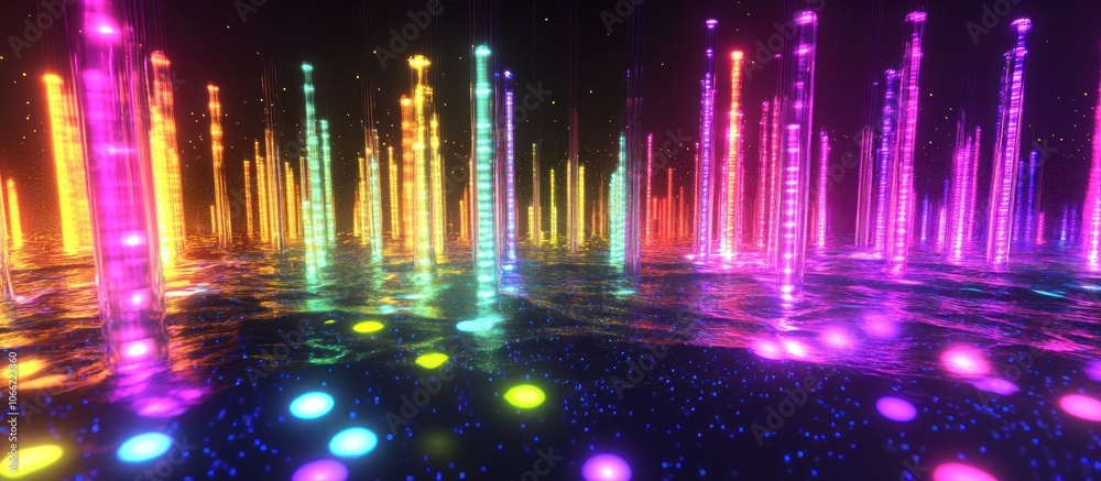 Abstract Neon Light Cityscape Abstract Neon Light Cityscape